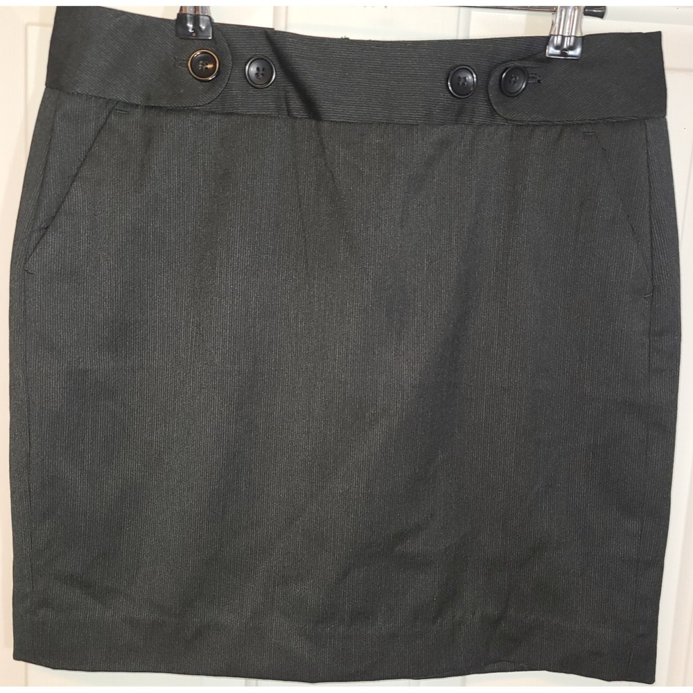 NWT BANANA REPUBLIC Lined Charcoal Gray Above Knee-Length Skirt Size 6P ($59)